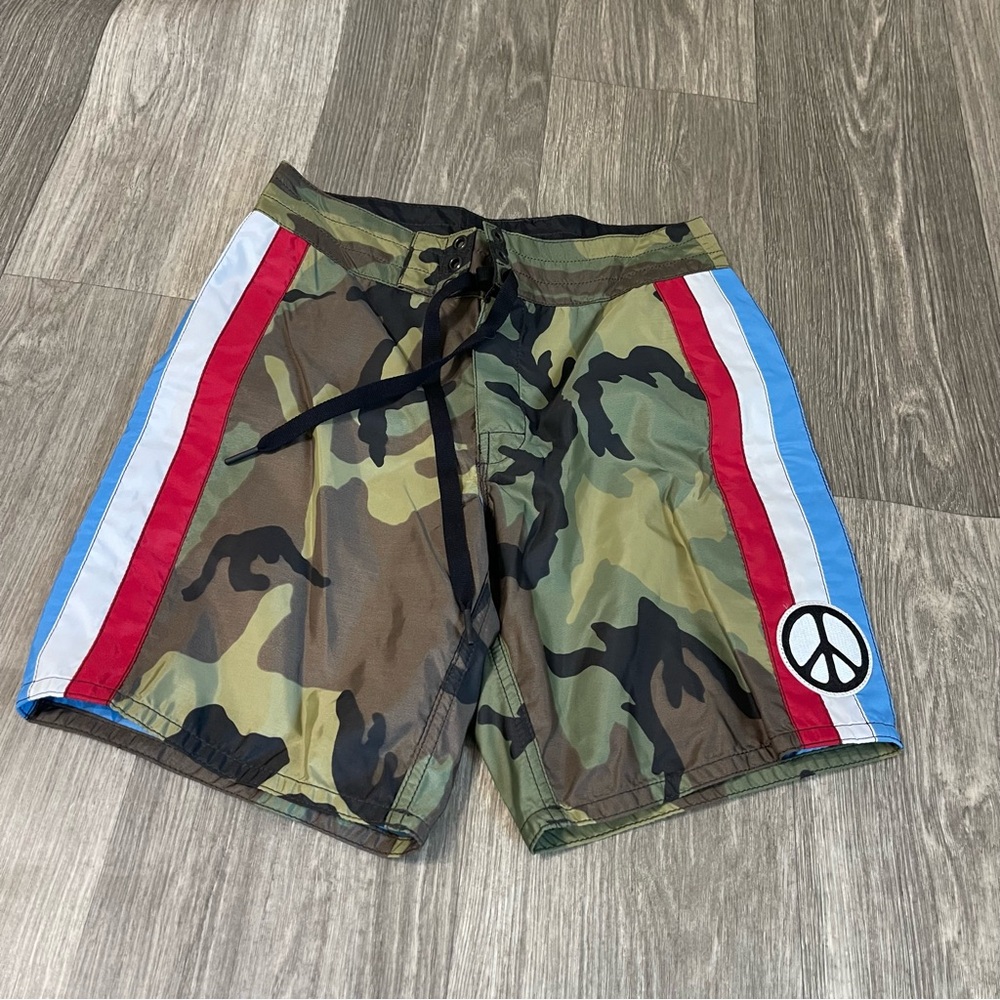 Birdwell Beach Britches Men's 311 Board Shorts NOS Camo Size 28 VTG